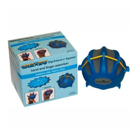 Fabrication Enterprises CanDo Digi-Extend n' Squeeze Exerciser, Heavy, Blue, Medium 140163